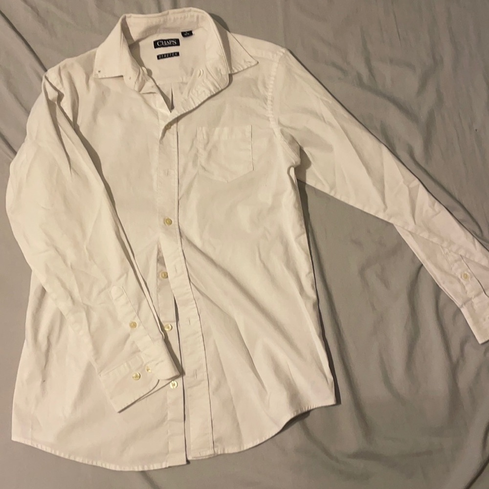 Long sleeved white dress shirt, barely worn.